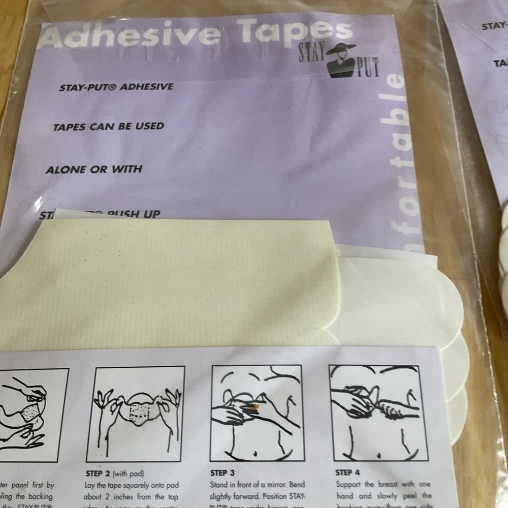 Vintage Stay Put Adhesive Tapes 3 Packs‎ Each New 2